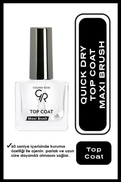 Golden Rose Top Coat - Quick Dry - Clear - Kurutucu Şeffaf Oje