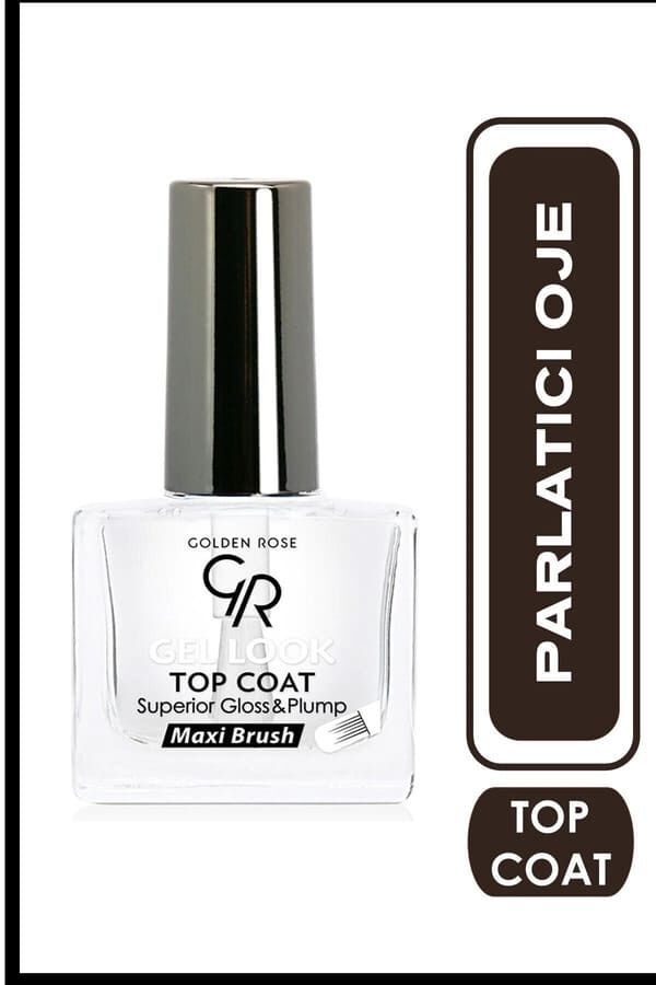 Golden Rose Top Coat - Gel Look - Clear - Parlatıcı Şeffaf Oje