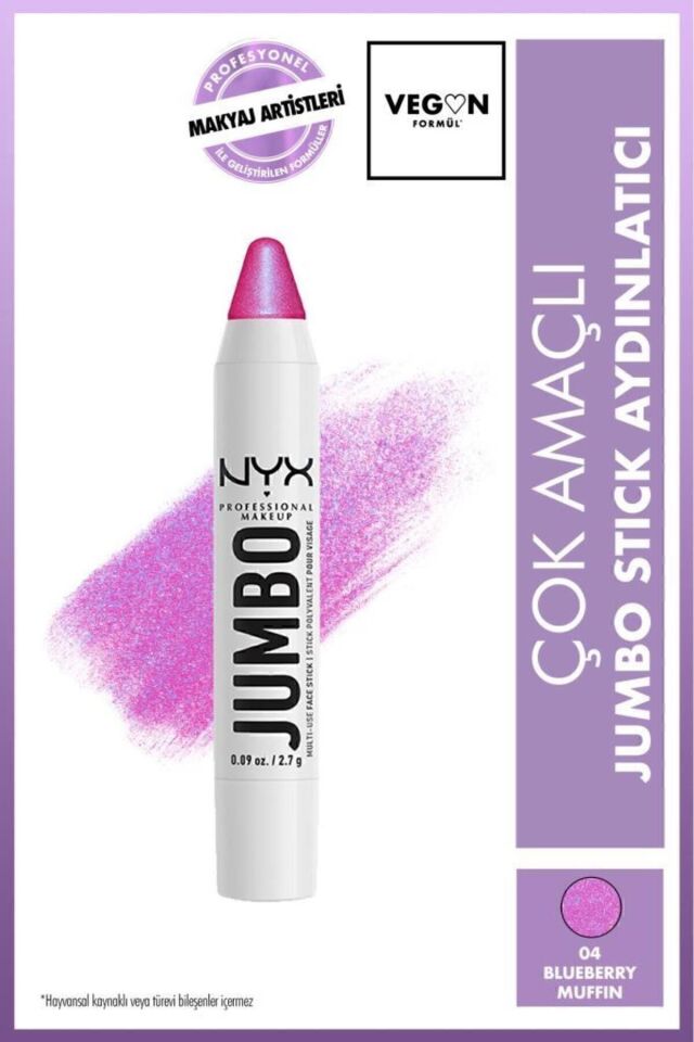NYX Professional Makeup Jumbo Face Stick | Çok Amaçlı Stick Aydınlatıcı - Blueberry Muffin
