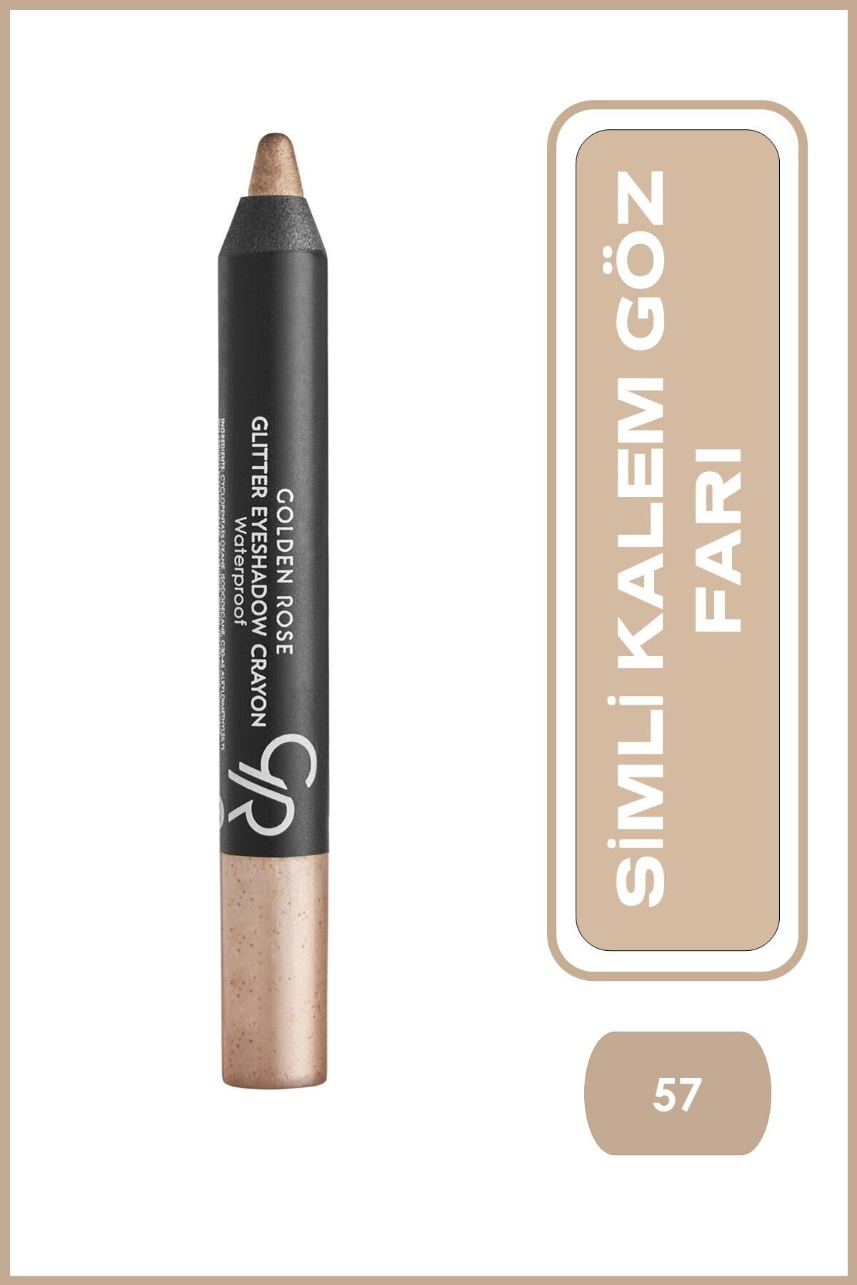 Golden Rose Glitter Eyeshadow Crayon Waterproof Işıltılı Kalem Far 57