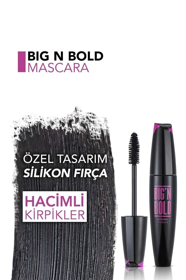 Hacim Veren Maskara (Siyah) - Big N Bold Mascara - 001 - 8682536040402