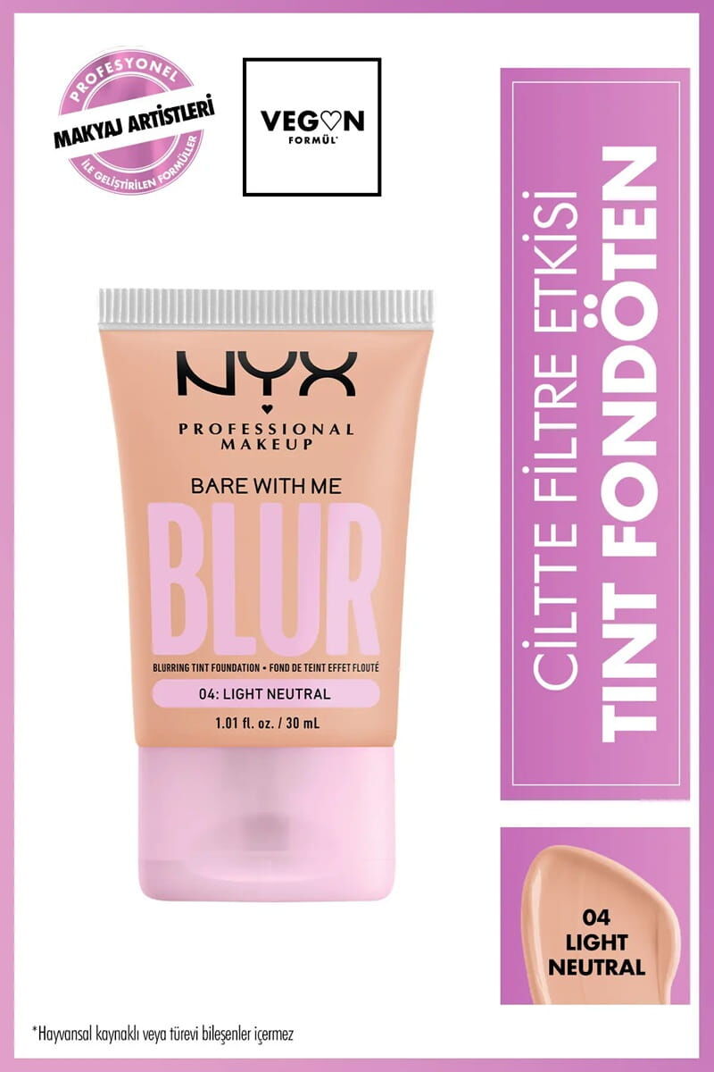 NYX Professional Makeup  Blur Tint Ciltte Filtre Etkili Fondöten - 04 Light Neutral
