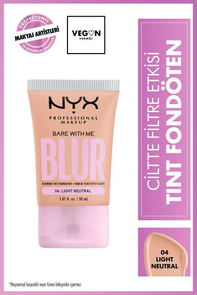 NYX Professional Makeup  Blur Tint Ciltte Filtre Etkili Fondöten - 04 Light Neutral