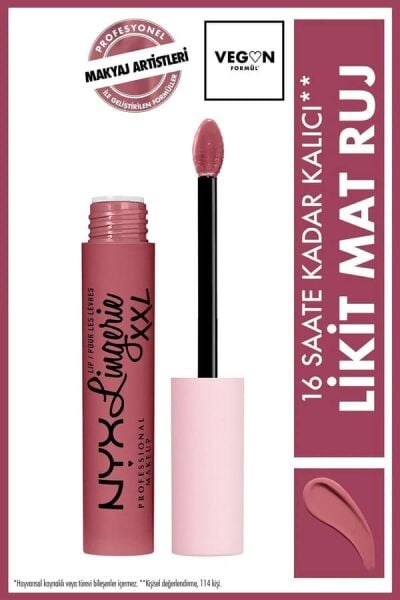 NYX Professional Makeup Lip Lingerie Xxl Likit Mat Ruj Flaunt It