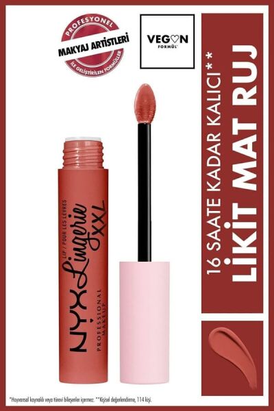 NYX Professional Makeup  Lip Lingerie Xxl Mat Likit Ruj Peach Flırt