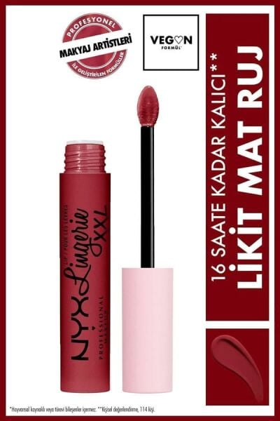 NYX Professional Makeup  Lip Lingerie Xxl Mat Likit Ruj Its Hotter