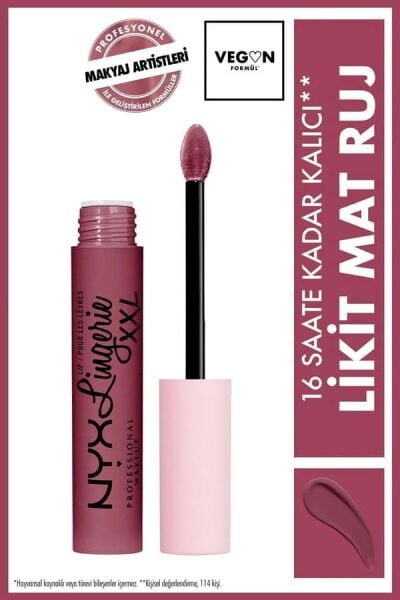 NYX Professional Makeup Likit Mat Ruj - Lip Lingerie Xxl Matte Liquid Lipstick Bust Ed