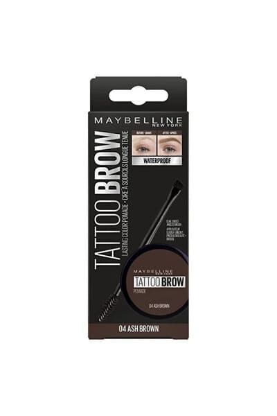 Maybelline New York Tattoo Brow Kaş Pomadı - 04 Ash Brown (Koyu Ton)