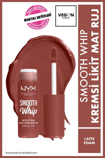 NYX Professional Makeup Smooth Whip Kremsi Likit Mat Ruj - Latte Foam
