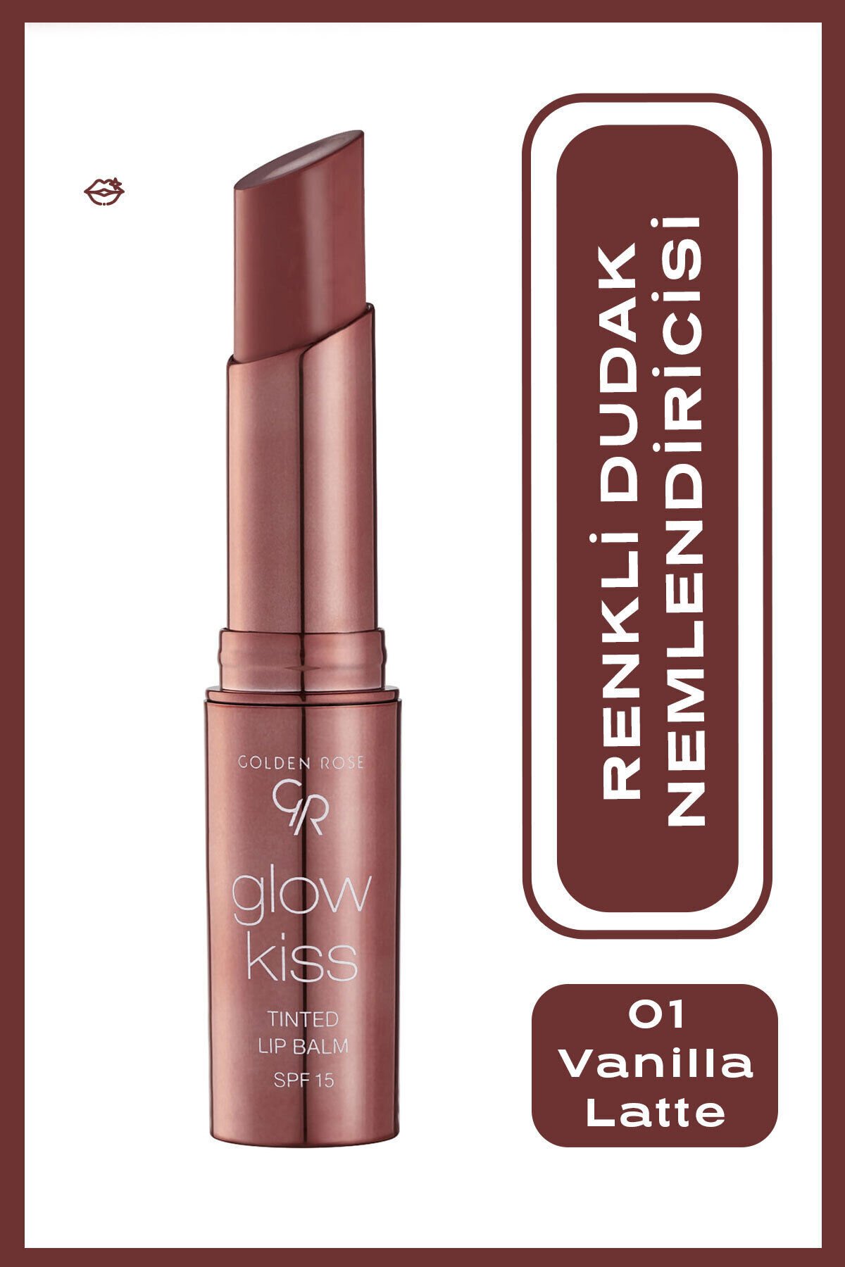 Glow Kiss Tinted Lip Balm Asitli Renkli Dudak Balmı -01 Vanılla 3 g Pembe