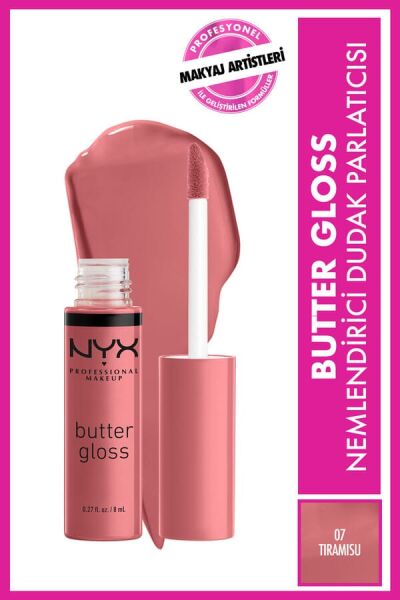 NYX Professional Makeup  Dudak Parlatıcısı Butter Gloss Tiramisu 15 g