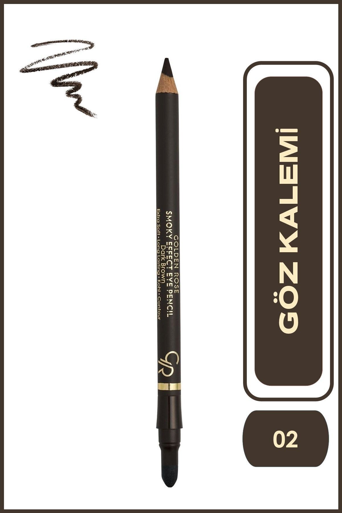 Golden Rose Smoky Effect Eye Pencil  Göz Kalemi  02 Dark Brown