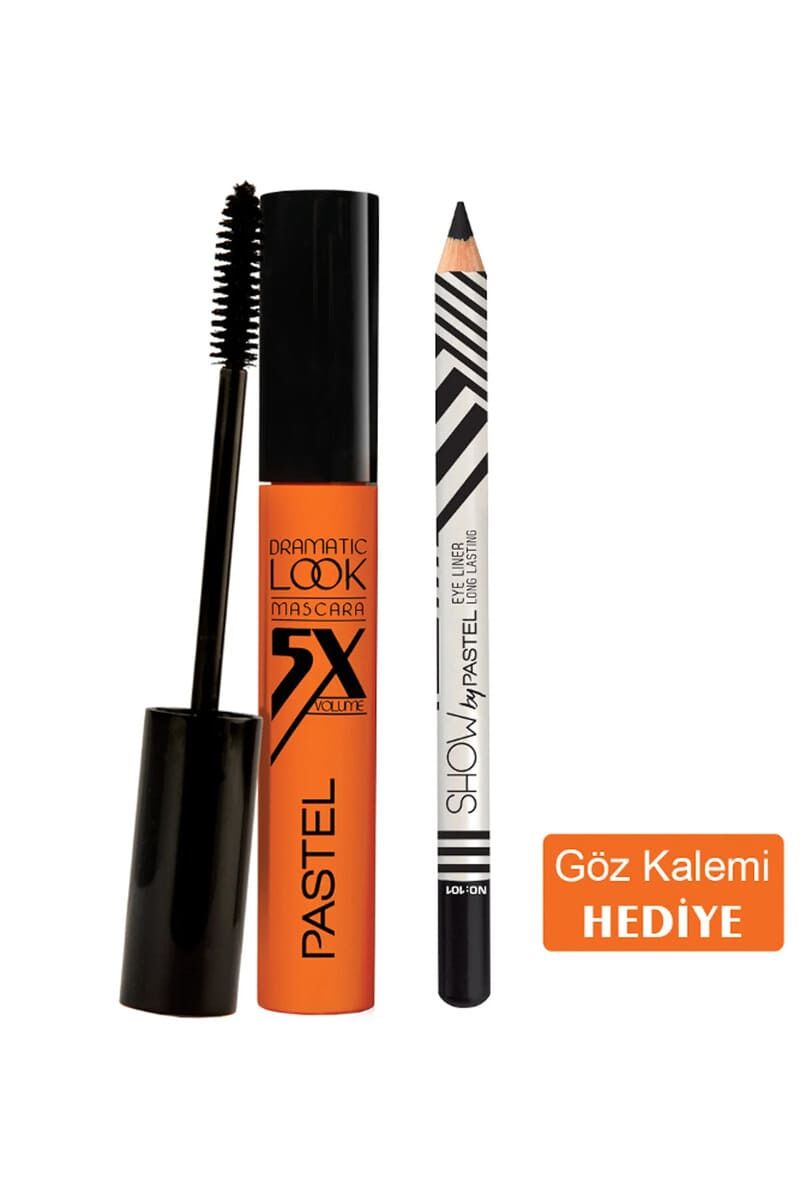 Pastel Dramatic Look 5X Volume Siyah Maskara & Siyah Eyeliner