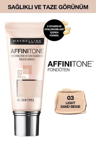 Maybelline New York Nemlendirme Etkili Fondöten - Affinitone Foundation No: 03
