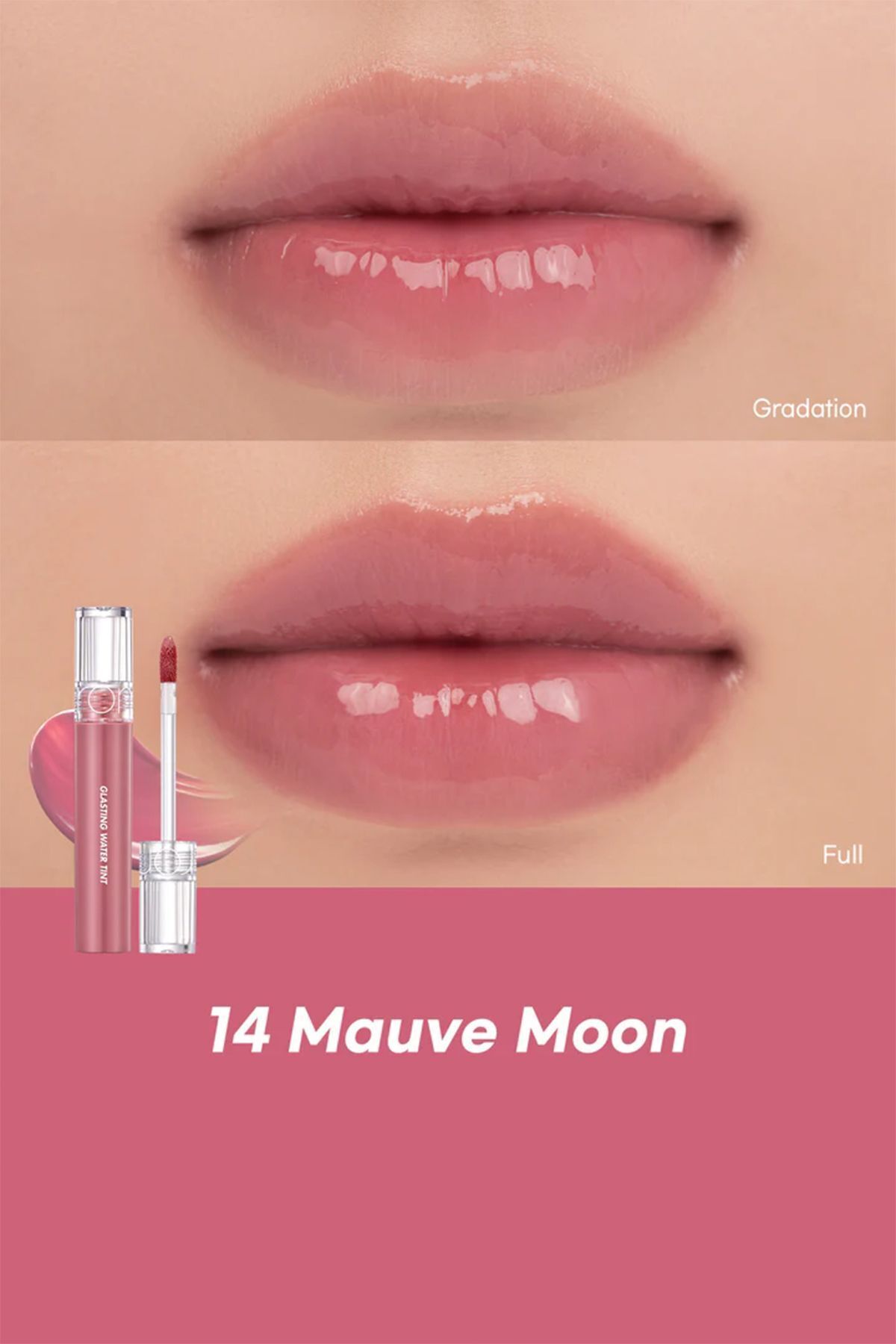 Glasting Water Tint #sunset / Gün Boyu Kalıcı Parlak Tint- Günbatımı Serisi- 14 Mauve Moon (VİONİNE)