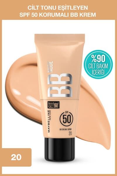 Maybelline New York Fit Me Nude  BB Krem - 20 Sıcak Açık Ton