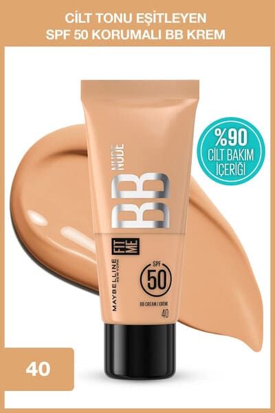 Maybelline New York Fit Me Nude  BB Krem - 40 Sıcak Açık Ton