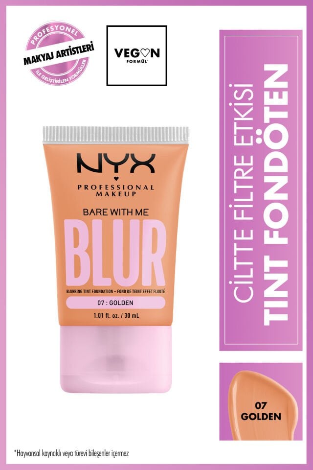 Blur Tint Ciltte Filtre Etkili Fondöten - 07 Golden