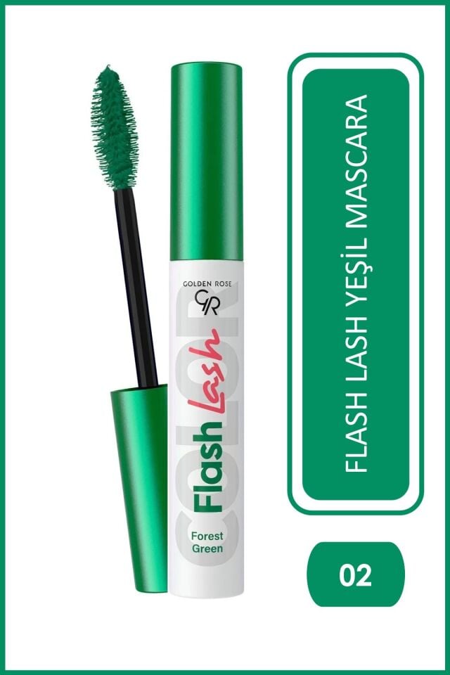 Flash Lash Yeşil Maskara No:02 Orman Yeşili–9 ml