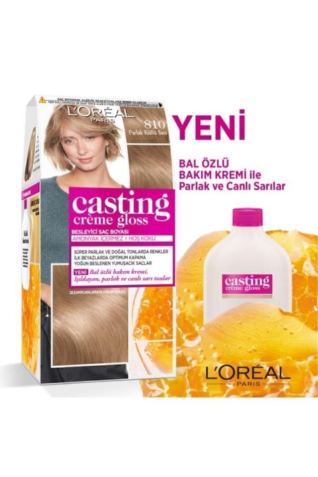 L'oréal Paris Casting Crème Gloss Saç Boyası 600 Parlak Kahve 810 Parlak Küllü Sarı