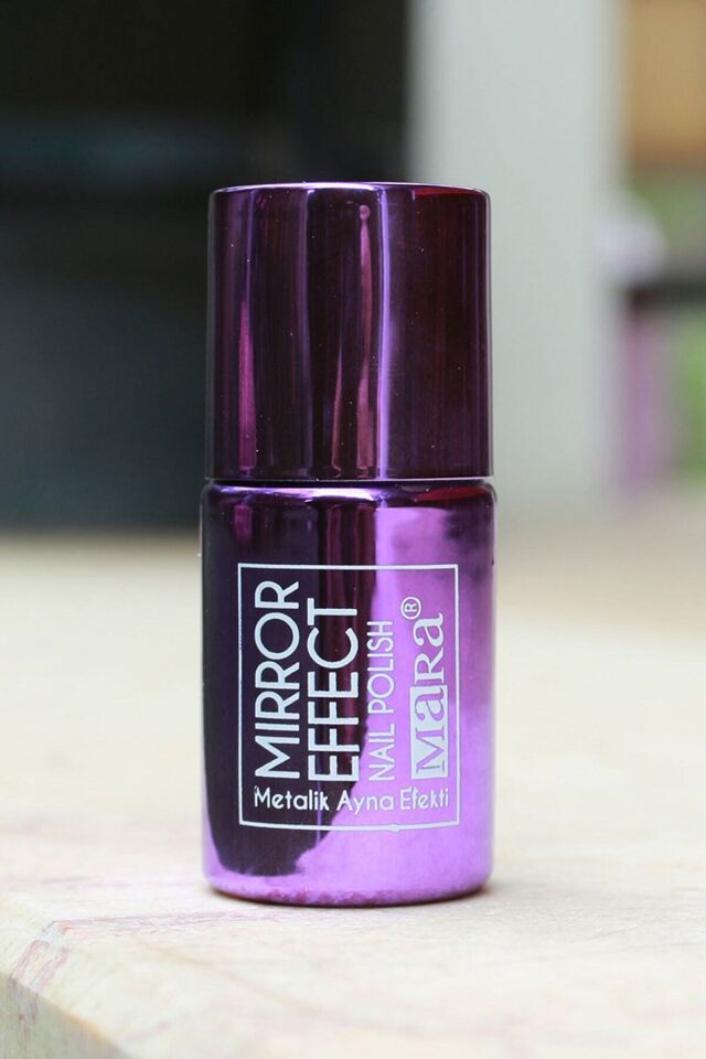 Mor Metalik Ayna Efektli Oje
