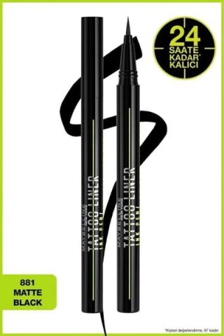 Maybelline New York Tattoo Liner Ink Pen - Matte Black Mat Siyah