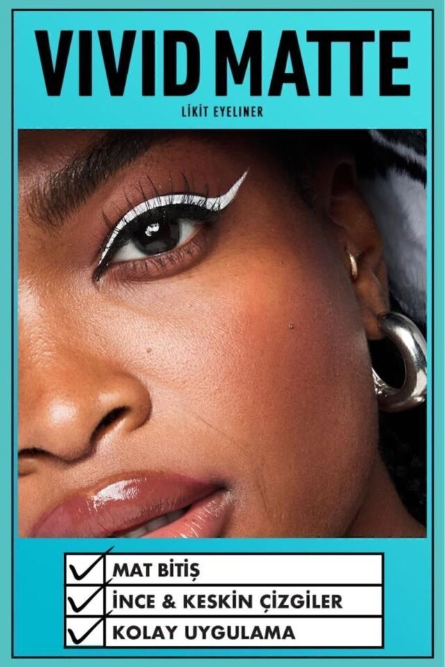 NYX Professional Makeup Vivid Matte Likit Eyeliner - Siyah