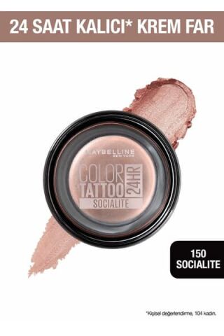 Maybelline New York Krem Göz Farı - Color Tattoo 24HR - 150 Socialite