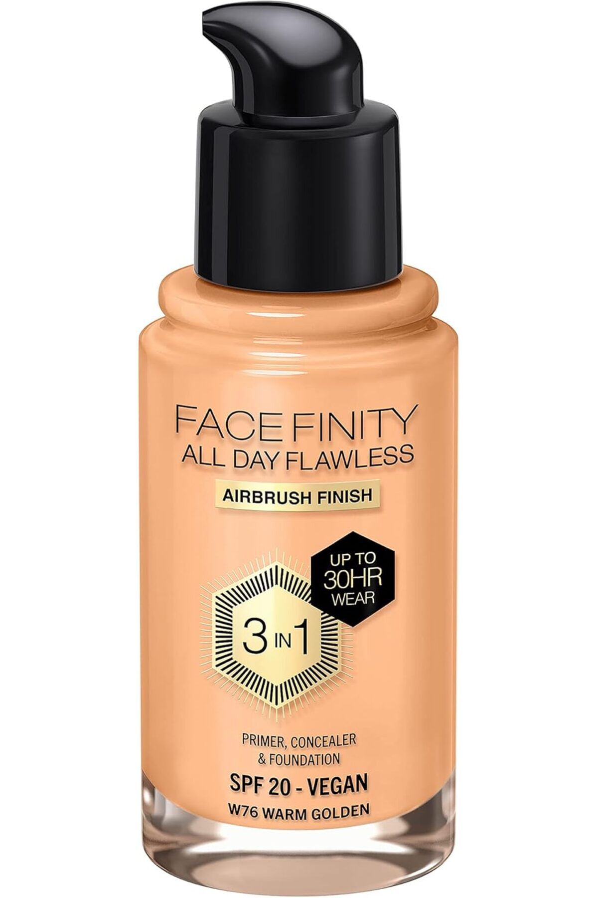 Facefinity All Day Kusursuz Fondöten - W76 - Sıcak Altın, 30ml