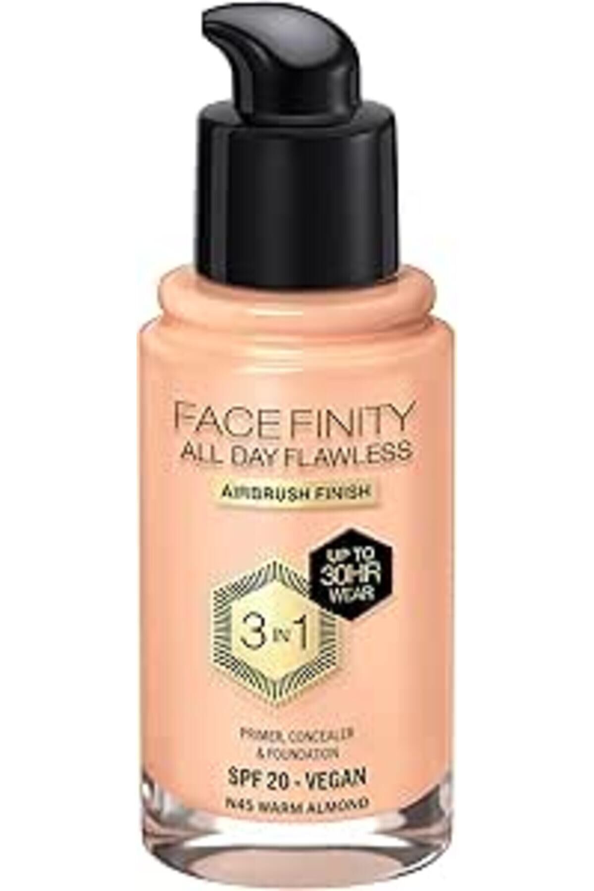 Max Factor Facefinity All Day Flawless Fondöten - N45 - Sıcak Badem