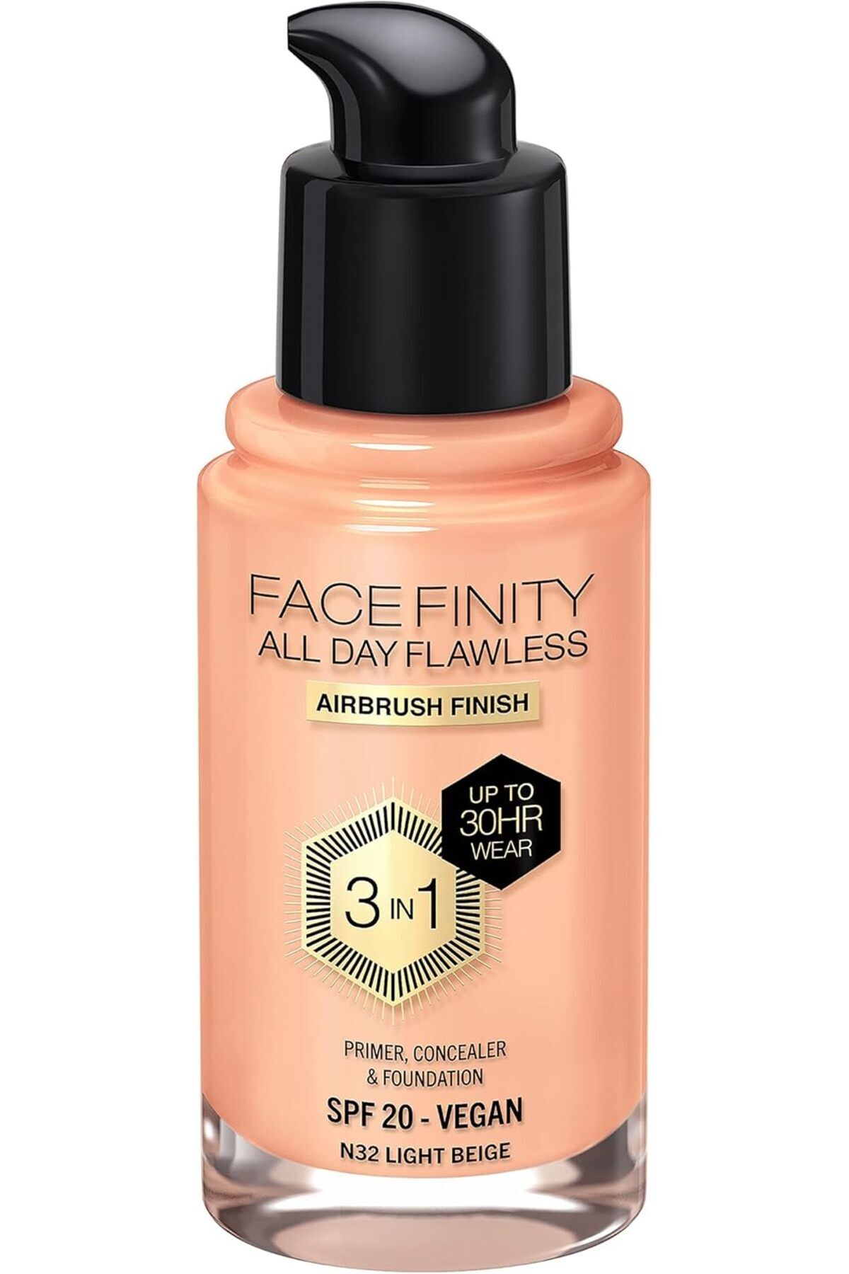 Facefinity All Day Kusursuz Fondöten - N32 - Açık Bej, 30ml