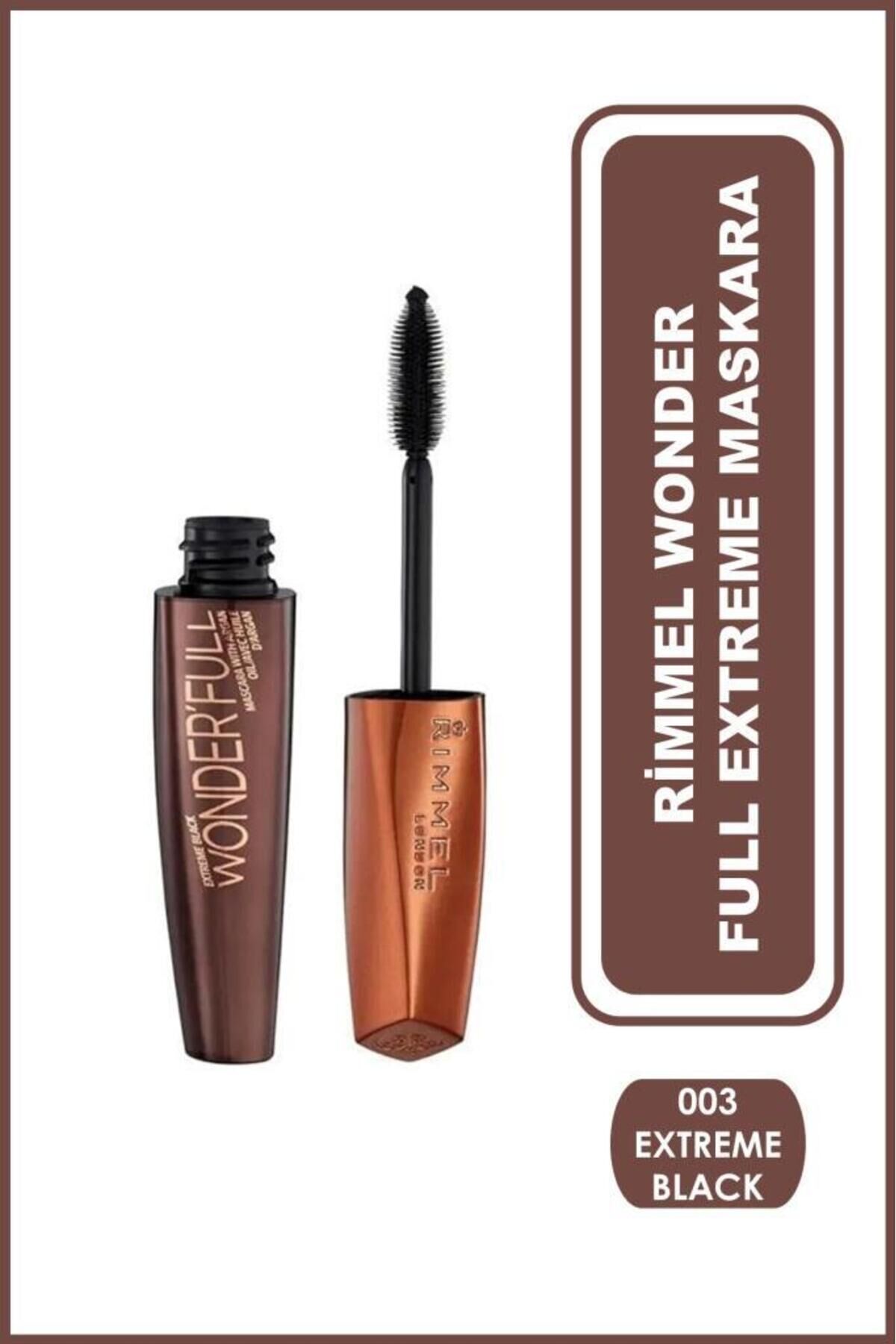 Rimmel Wonder Full Extreme Black 003 Extreme Siyah Maskara