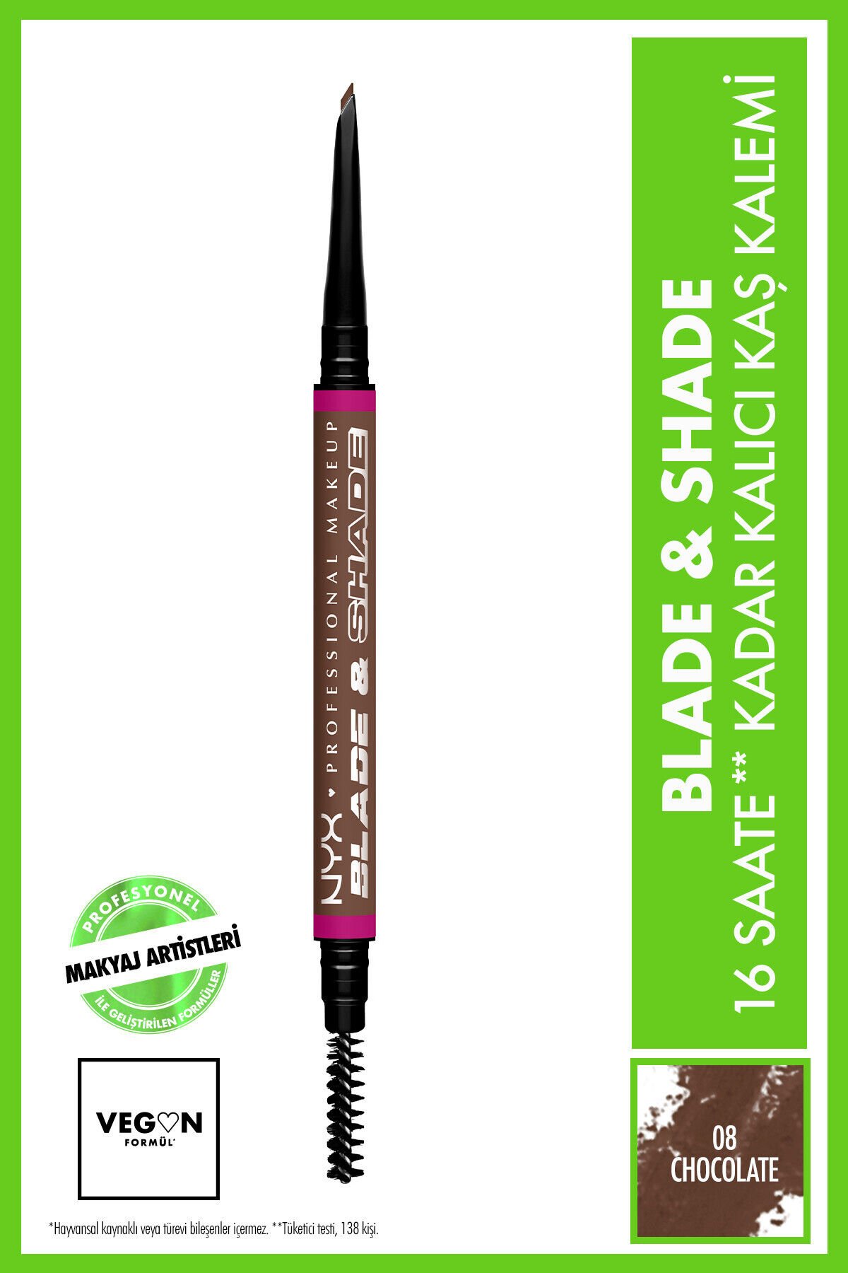 NYX Professional Makeup Blade N Shade Kaş Kalemi - 08 Chocolate