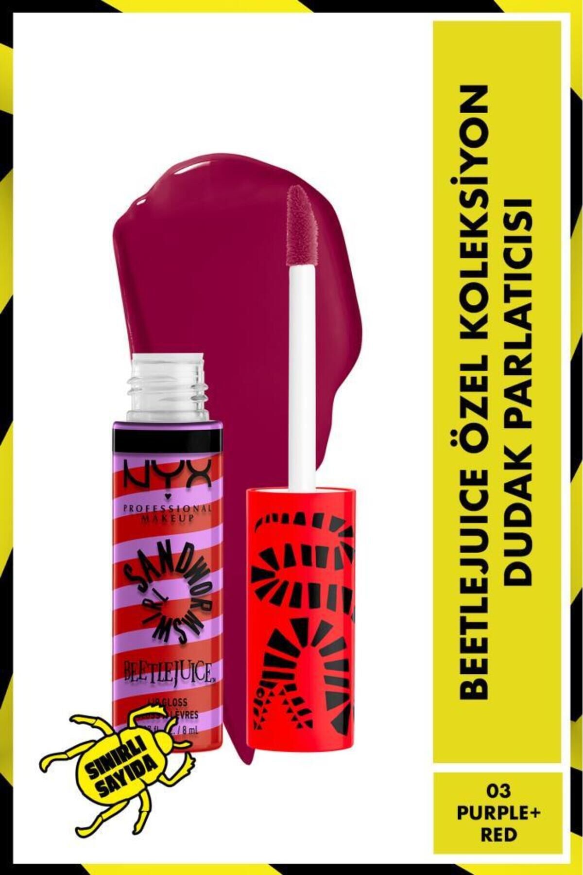 Beetlejuice Özel Koleksiyon Dudak Parlatıcısı - 03 Purple + Red