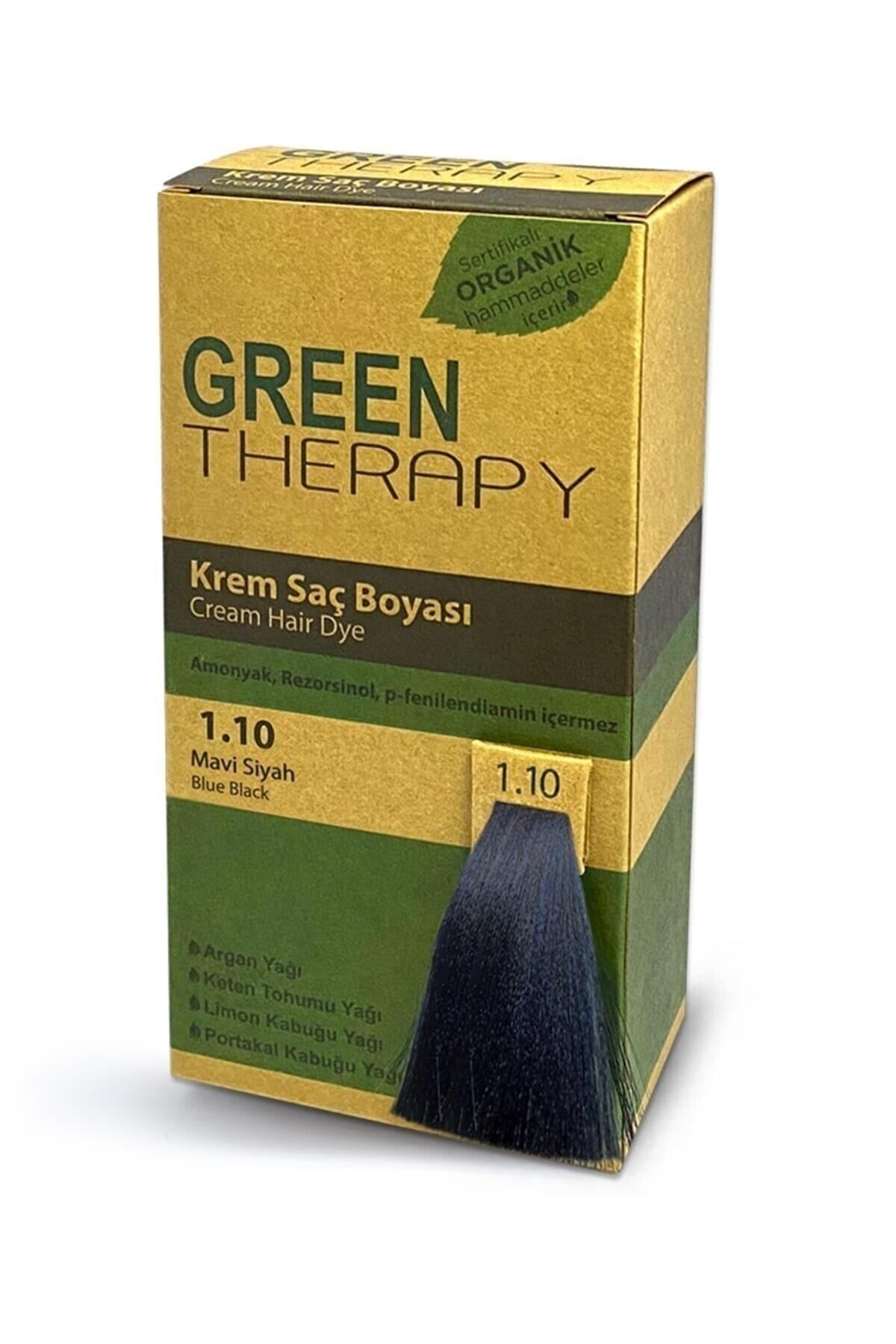 Green Therapy Krem Saç Boyası No:1.10 Mavi Siyah