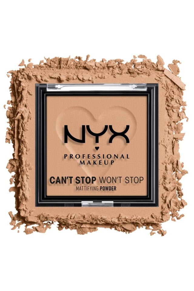 NYX Professional Makeup Can't Stop Won't Stop Mattifying Preslenmiş Pudra-06 Tan