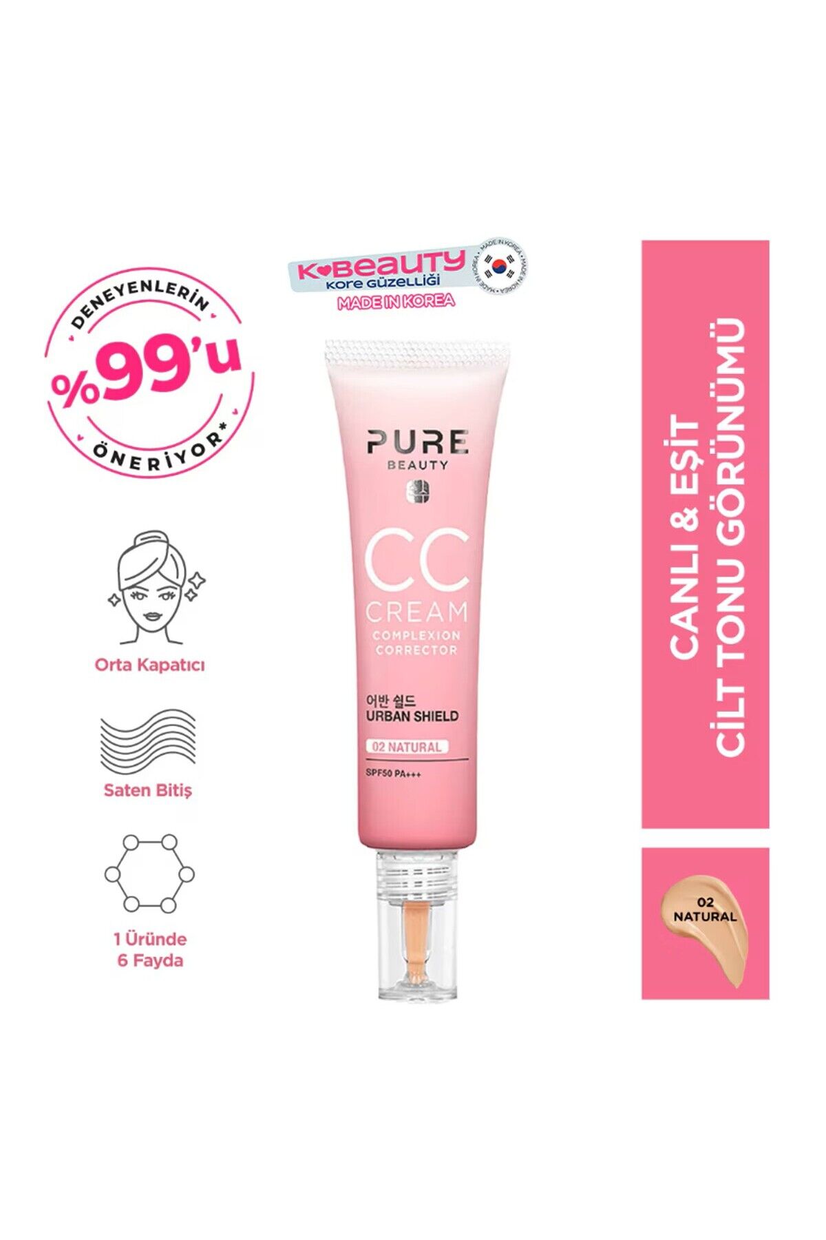 Cc Krem Spf50 Pa Natural 30 ml - 4894532915095