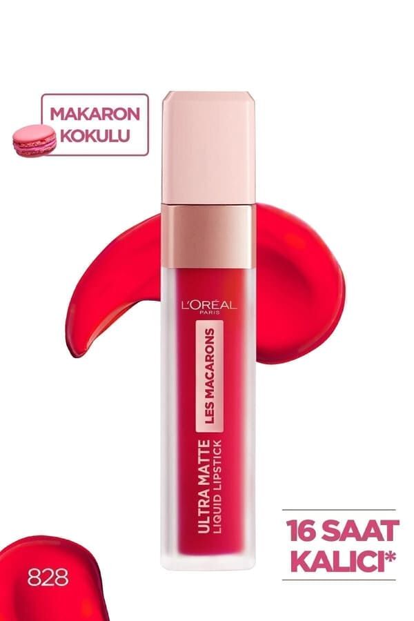 L'Oréal Paris Likit Mat Ruj - Les Macarons Ultra Matte Liquid Lipstick 828 Framboise Frenzy