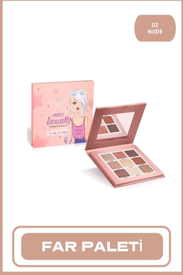 Miss Beauty Nude Addict Eyeshadow Palette Dokuzlu Far Paleti 9x1,3 g