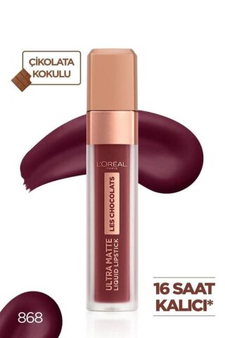 L'Oréal Paris Likit Mat Ruj - Les Macarons Ultra Matte Liquid Lipstick 868 - Cacao Crush