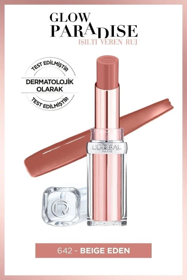 L'Oreal Paris Glow Paradise Balm-in-lipstick - Işıltı Veren Ruj 642 Beige Eden