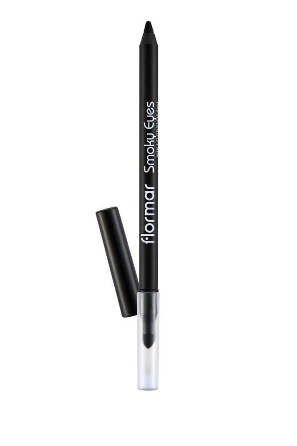 Flormar Smoky Eyes Mat Bitişli & Sünger Başlıklı Göz Kalemi 001 Carbon Black