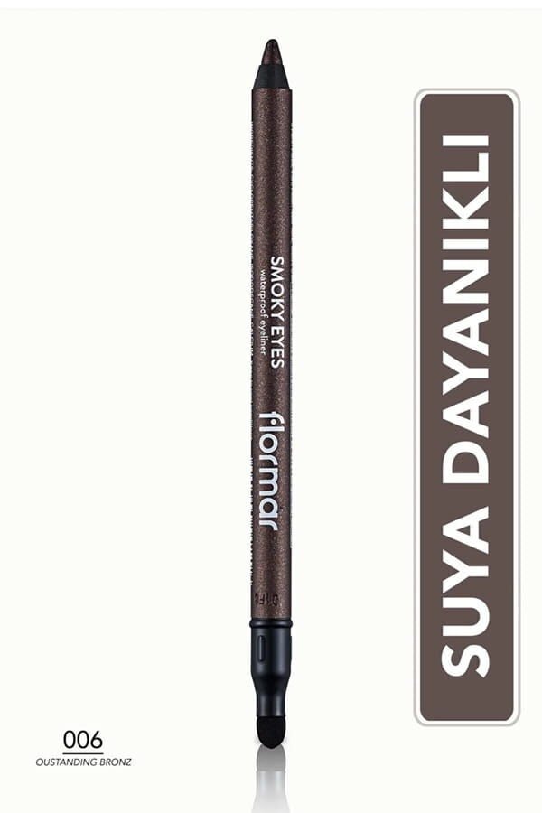 Flormar Smoky Eyes Mat Bitişli & Sünger Başlıklı Göz Kalemi 006 Outstanding Bronze