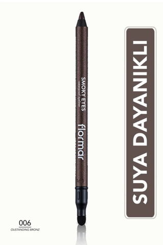 Flormar Smoky Eyes Mat Bitişli & Sünger Başlıklı Göz Kalemi 006 Outstanding Bronze