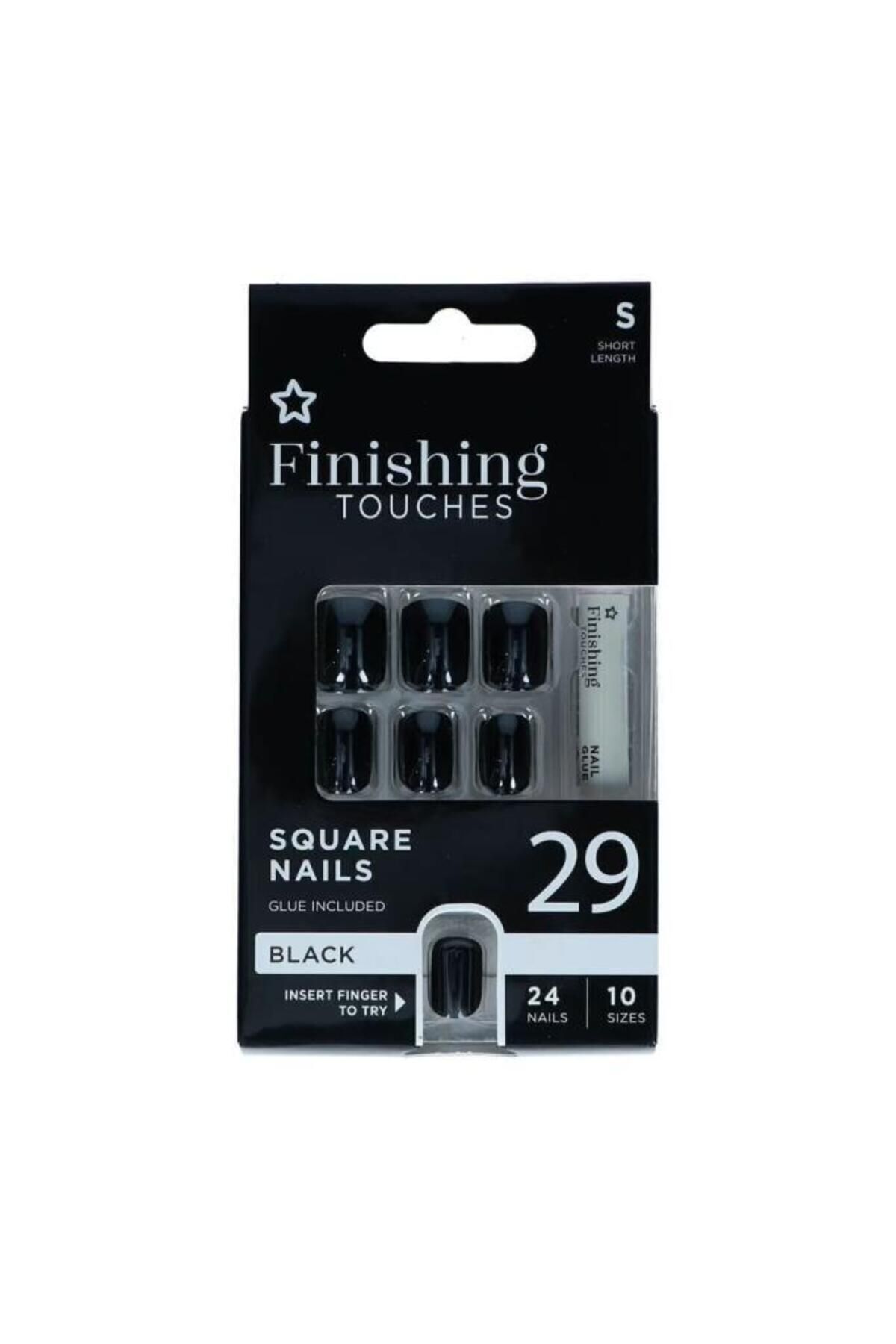 Finishing Touches Tırnak Yapıştırıcısı 24 Parça Siyah