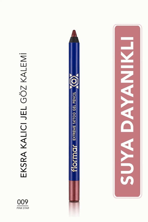 Flormar Suya Dayanıklı Işıltılı Jel Göz Kalemi- Glamour Eyes Gel Pencil - 009 Pink Star-