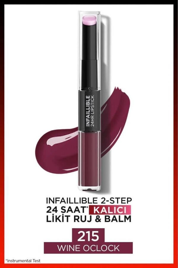 L'oréal Paris Infaillible 2-step 24 Saat Kalıcı Likit Ruj & Balm - 215 Wine Oclock