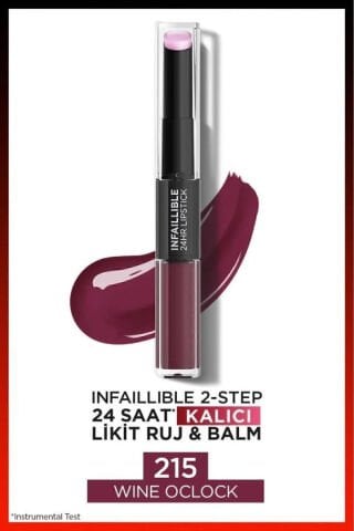 L'oréal Paris Infaillible 2-step 24 Saat Kalıcı Likit Ruj & Balm - 215 Wine Oclock