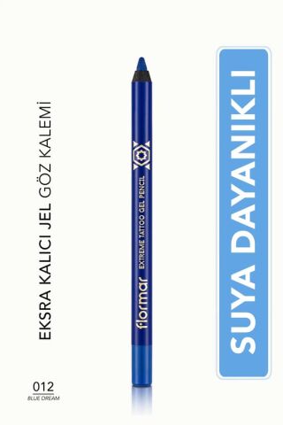 Flormar Suya Dayanıklı Işıltılı Jel Göz Kalemi- Glamour Eyes Gel Pencil - 012 Blue Dream