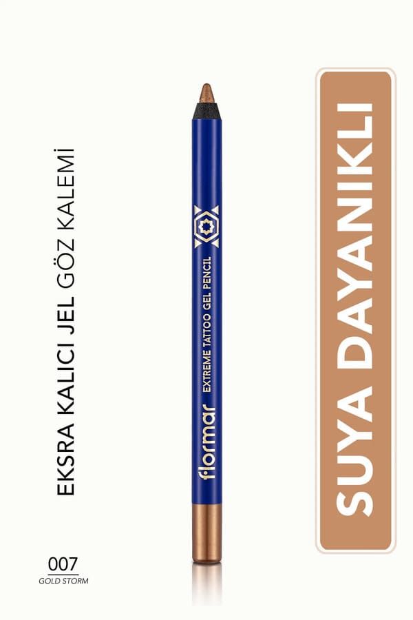Flormar Suya Dayanıklı Işıltılı Jel Göz Kalemi- Glamour Eyes Gel Pencil -007 Gold Storm